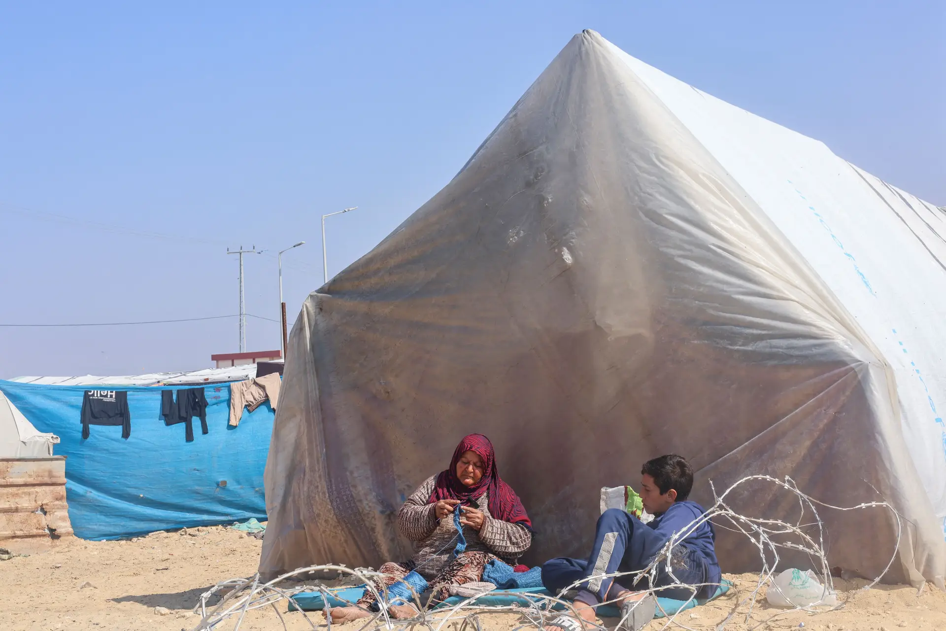 Deslocados em Rafah, Faixa de Gaza