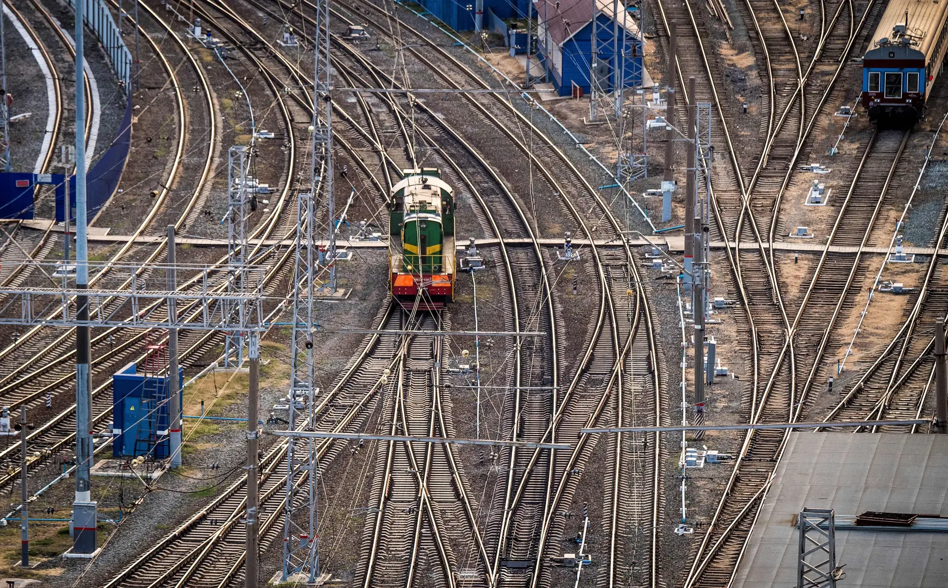 Linha ferroviária em Samara