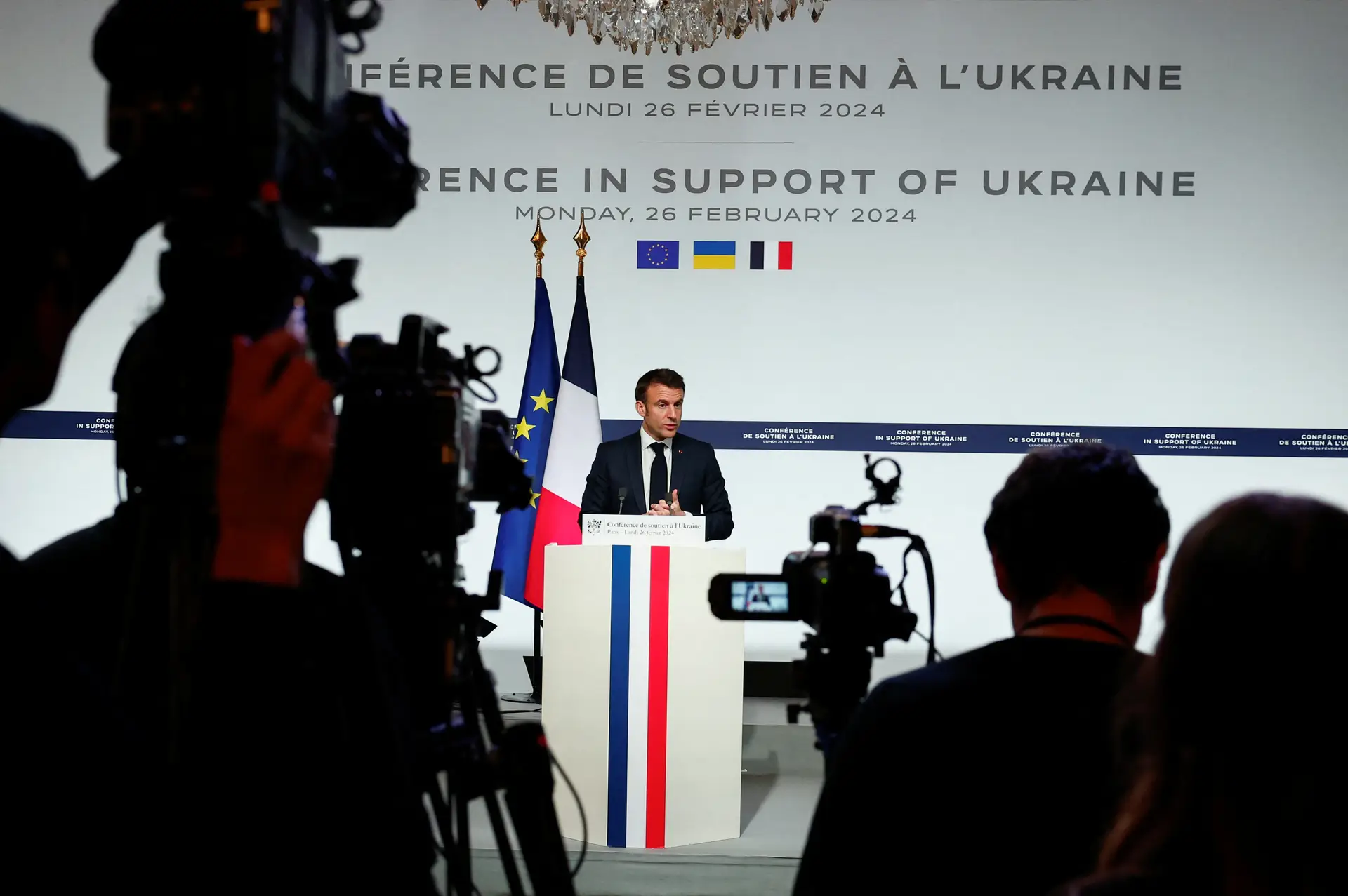 A reunião desta semana seguiu-se a uma outra, também realizada em Paris a 26 de fevereiro, por iniciativa do Presidente francês Emmanuel Macron