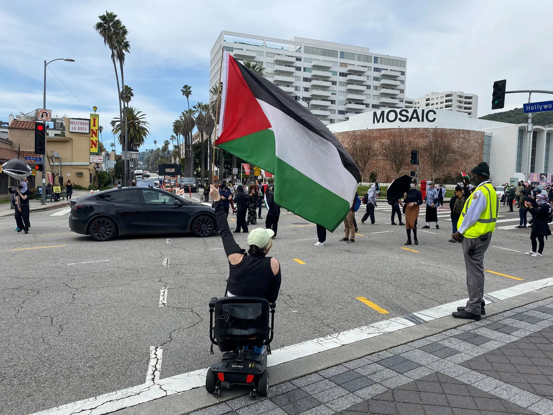 Óscares: manifestantes palestinianos recebem nomeados em protesto