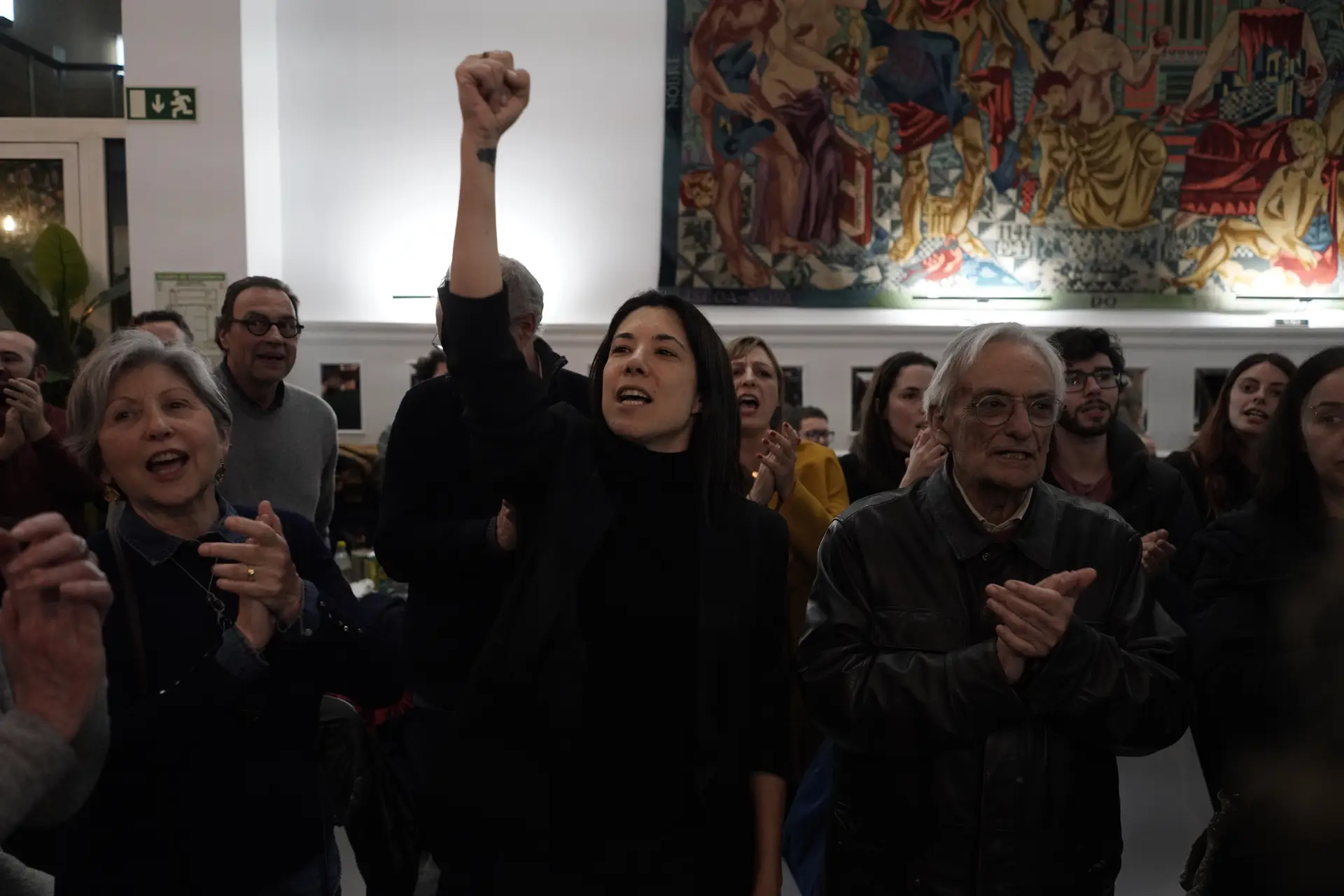 Joana Mortágua na noite eleioral do Bloco de Esquerda