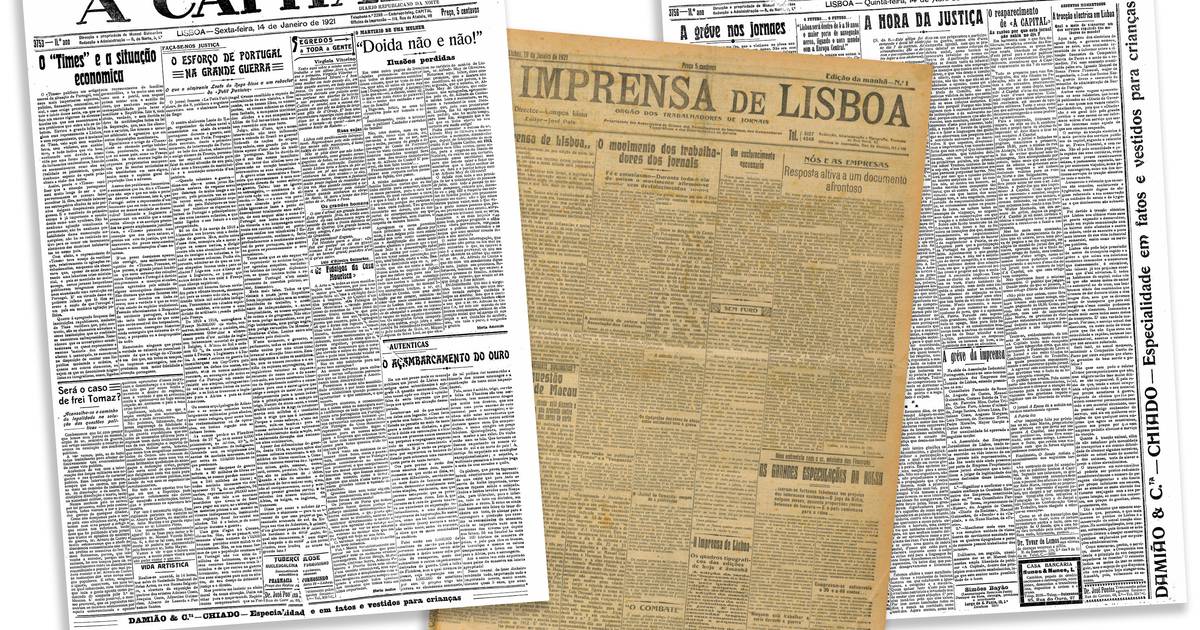 Em 1921, uma greve de jornalistas fez nascer três jornais em Lisboa e durou quatro meses