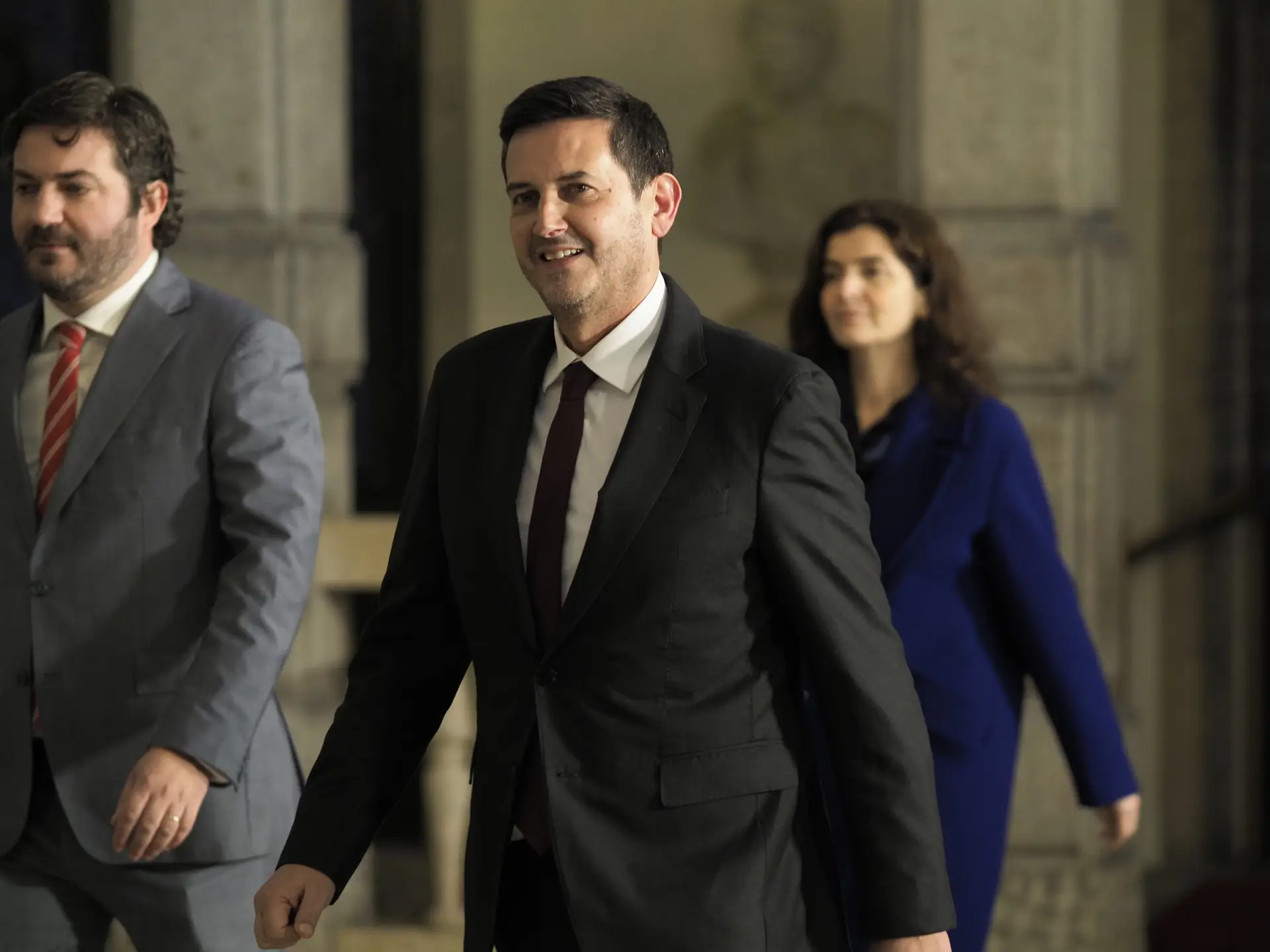 Rui Rocha, da Iniciativa Liberal, à chegada à audiência em Belém