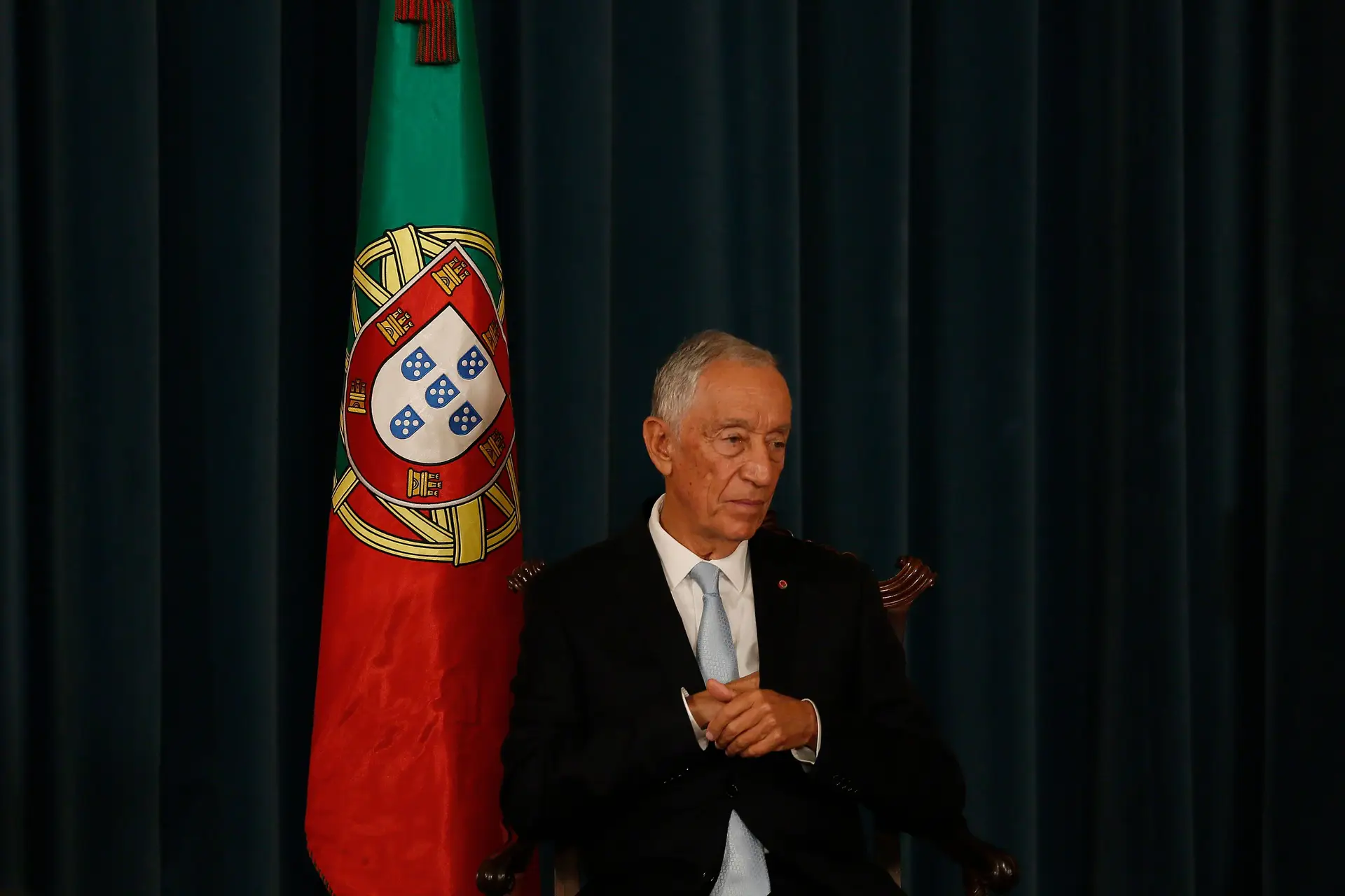 O Presidente da República, Marcelo Rebelo de Sousa na  Tomada de Posse dos Secretários de Estado do XXIV Governo Constitucional. Foto Ana Baião
