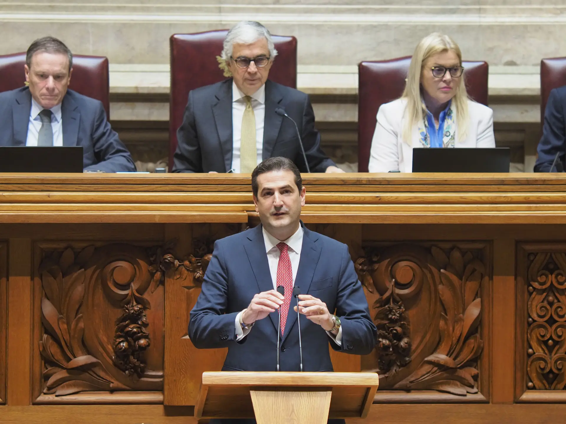 Votação do Programa do Governo na Assembleia da República, Na foto Hugo Soares