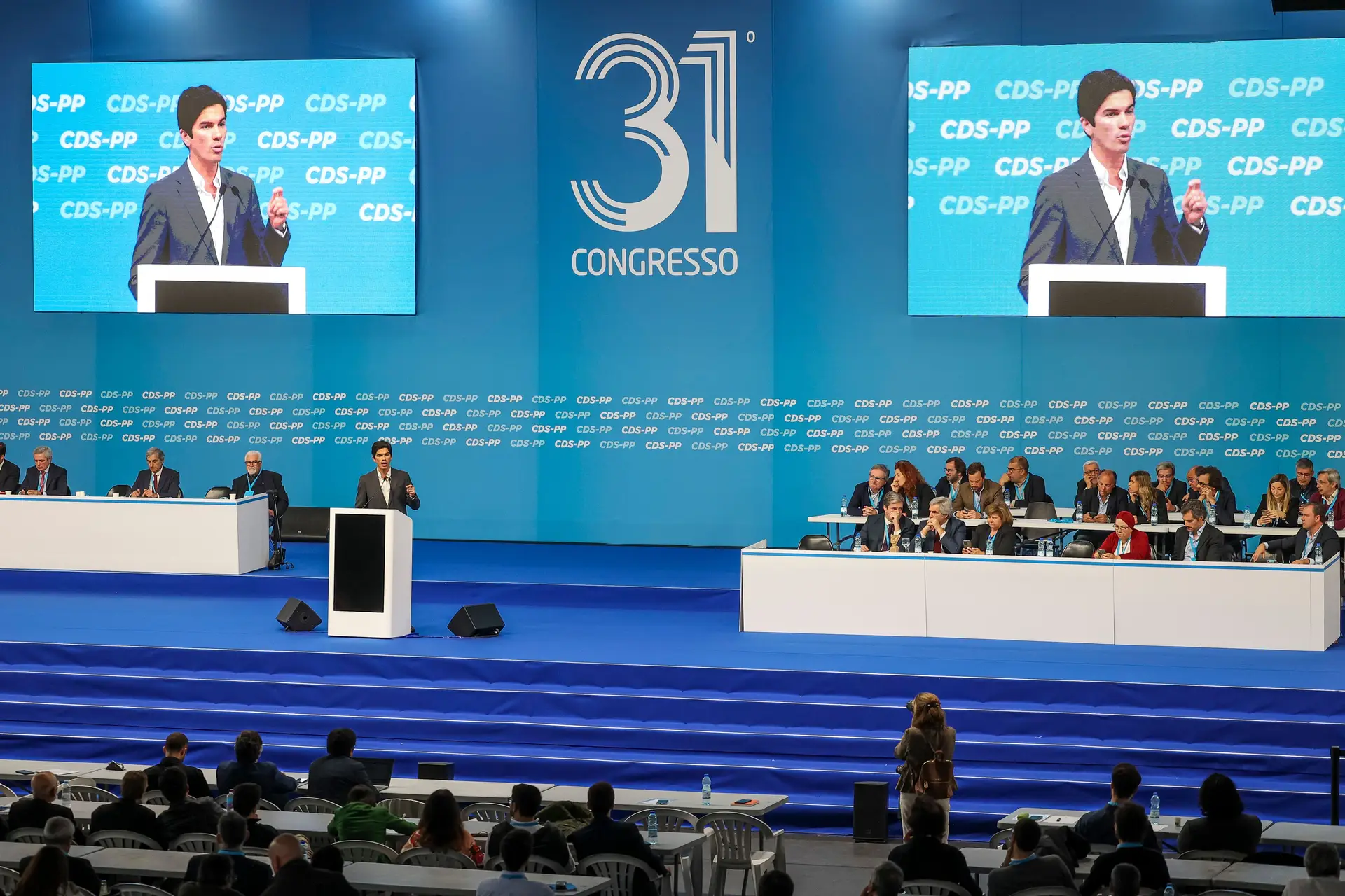 Francisco Camanho, presidente da JP, durante 31.º Congresso do CDS em Viseu