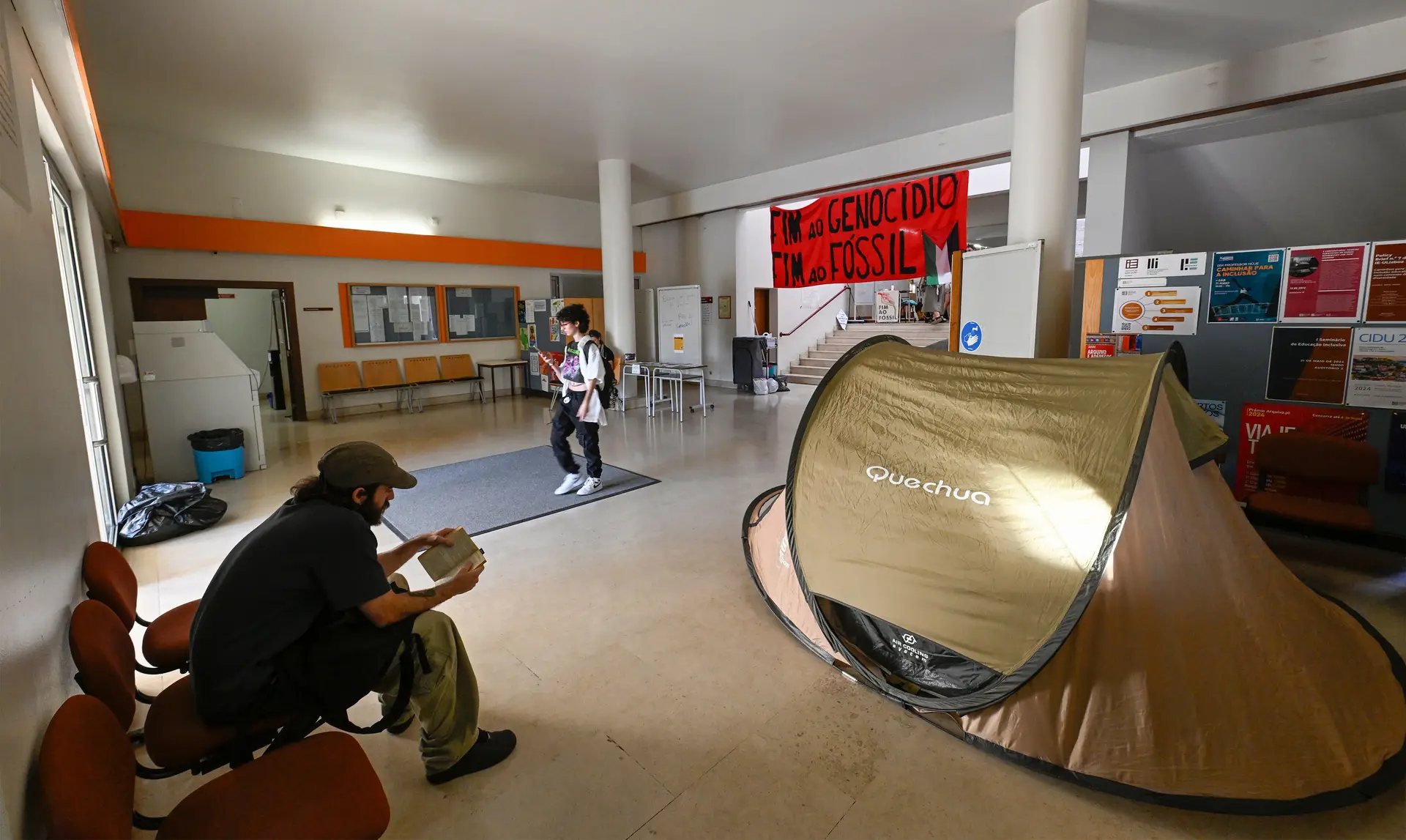 Acampamento estudantil pró-Palestina na Universidade de Lisboa