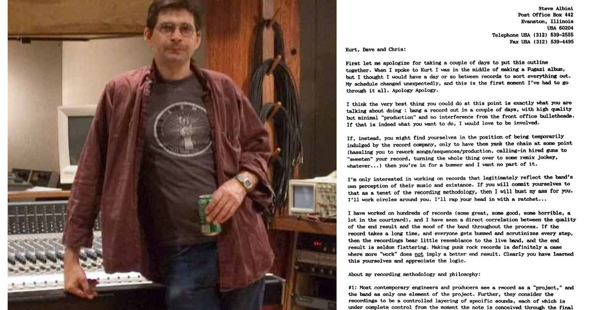 “Se um álbum demora mais de uma semana a produzir, alguém está a fazer porcaria”: a carta de Steve Albini aos Nirvana