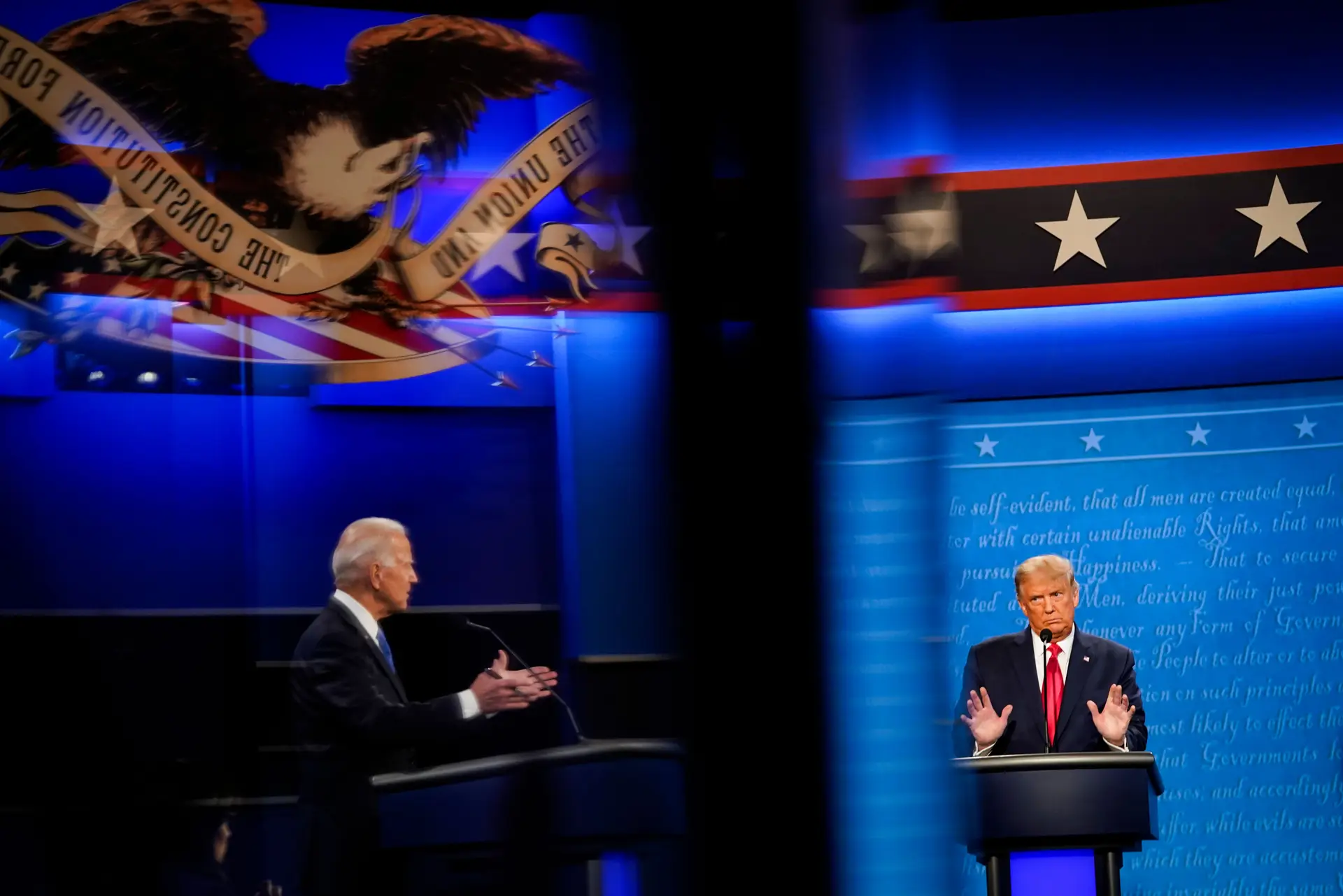 Em 2020 Donald Trump e Joe Biden debateram mais perto da data da eleição presidencial do que o farão este ano
