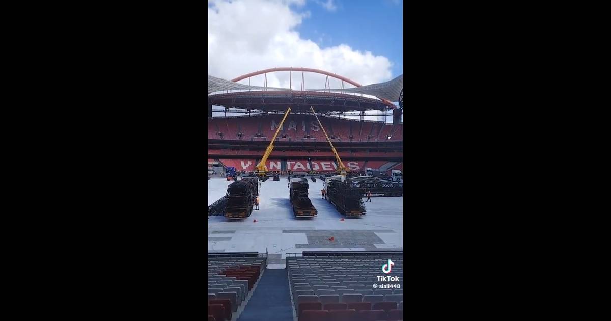 Palco para os concertos de Taylor Swift no Estádio da Luz já está a ser montado