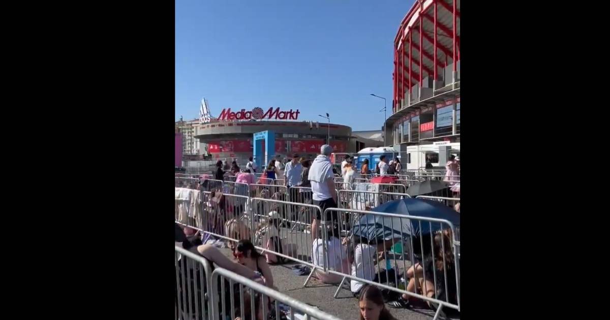 O vídeo que mostra a fila para entrar no Estádio da Luz, a horas do concerto de Taylor Swift