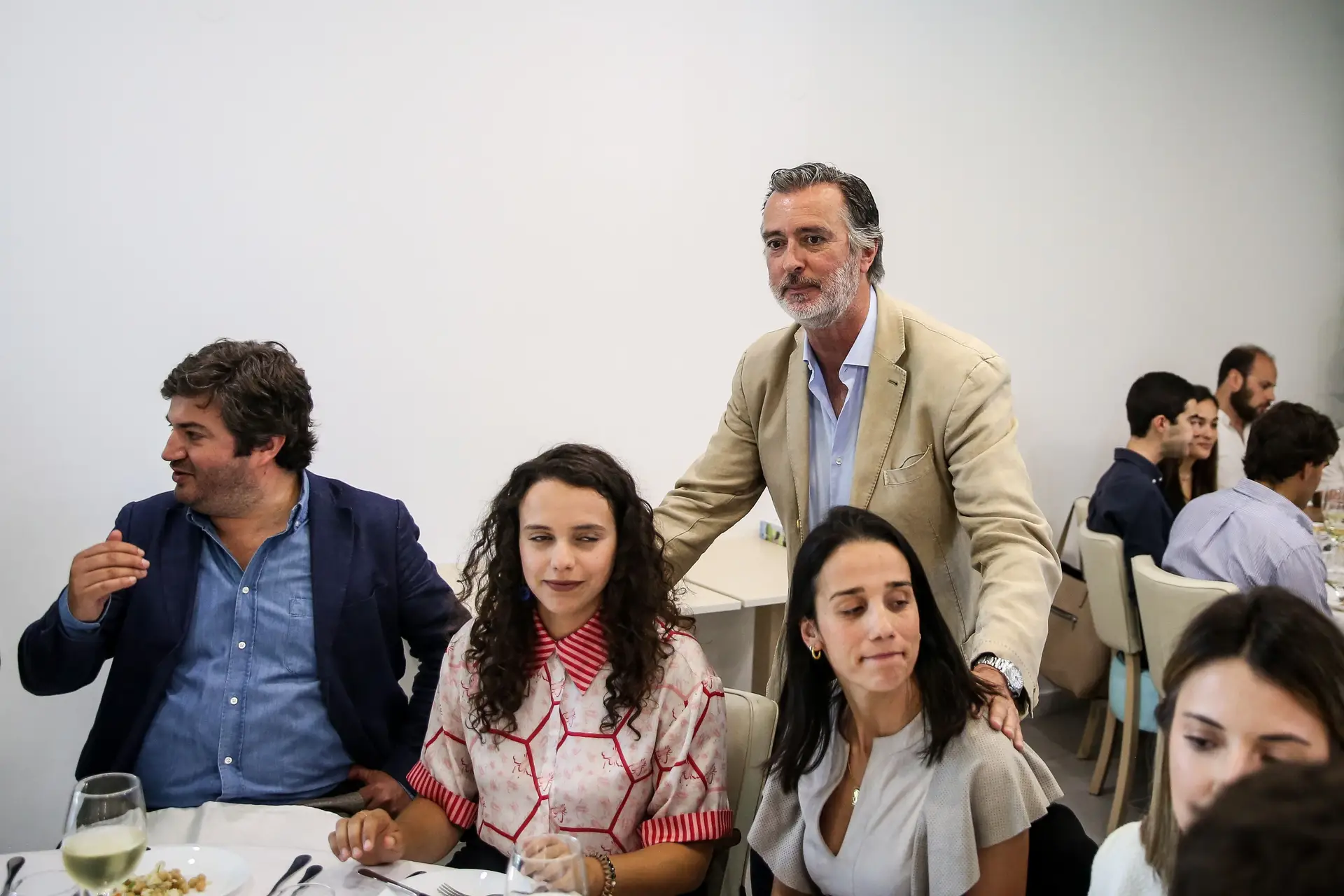 Europeias 2024 - João Cotrim de Figueiredo, cabeça de lista da Iniciativa Liberal, num almoço em Lisboa.