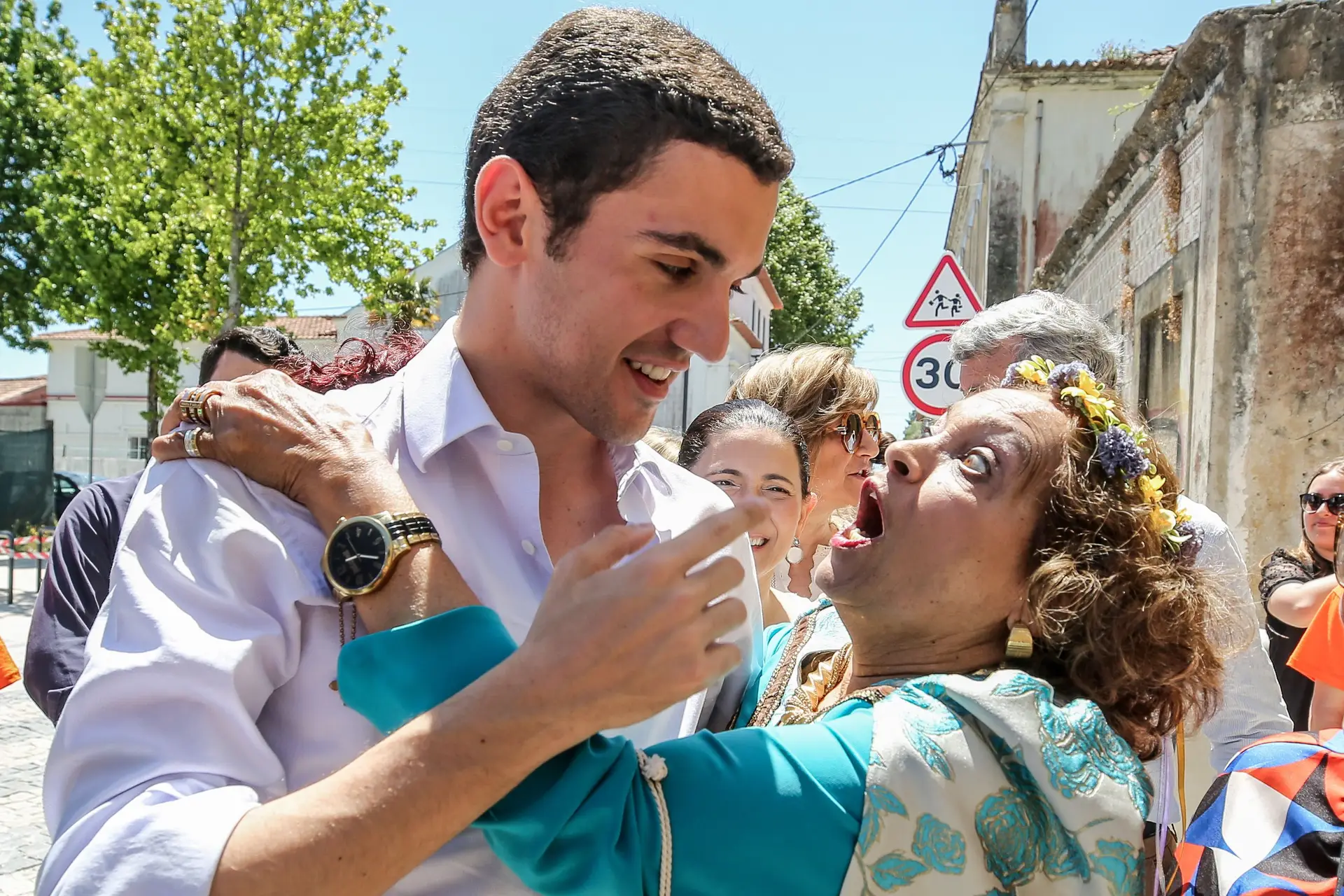 Sebastião Bugalho, cabeça de lista da AD às europeias, em ação de campanha