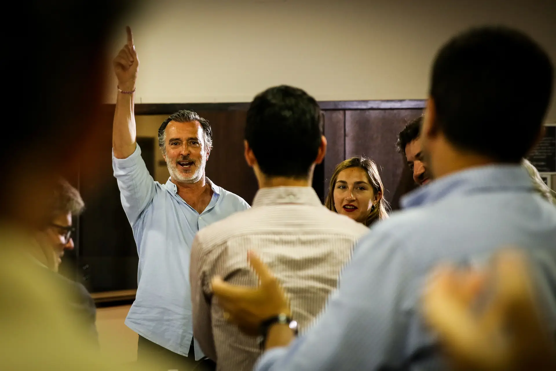Europeias 2024 - João Cotrim de Figueiredo, cabeça de lista da Iniciativa Liberal, durante um comício em Aveiro.