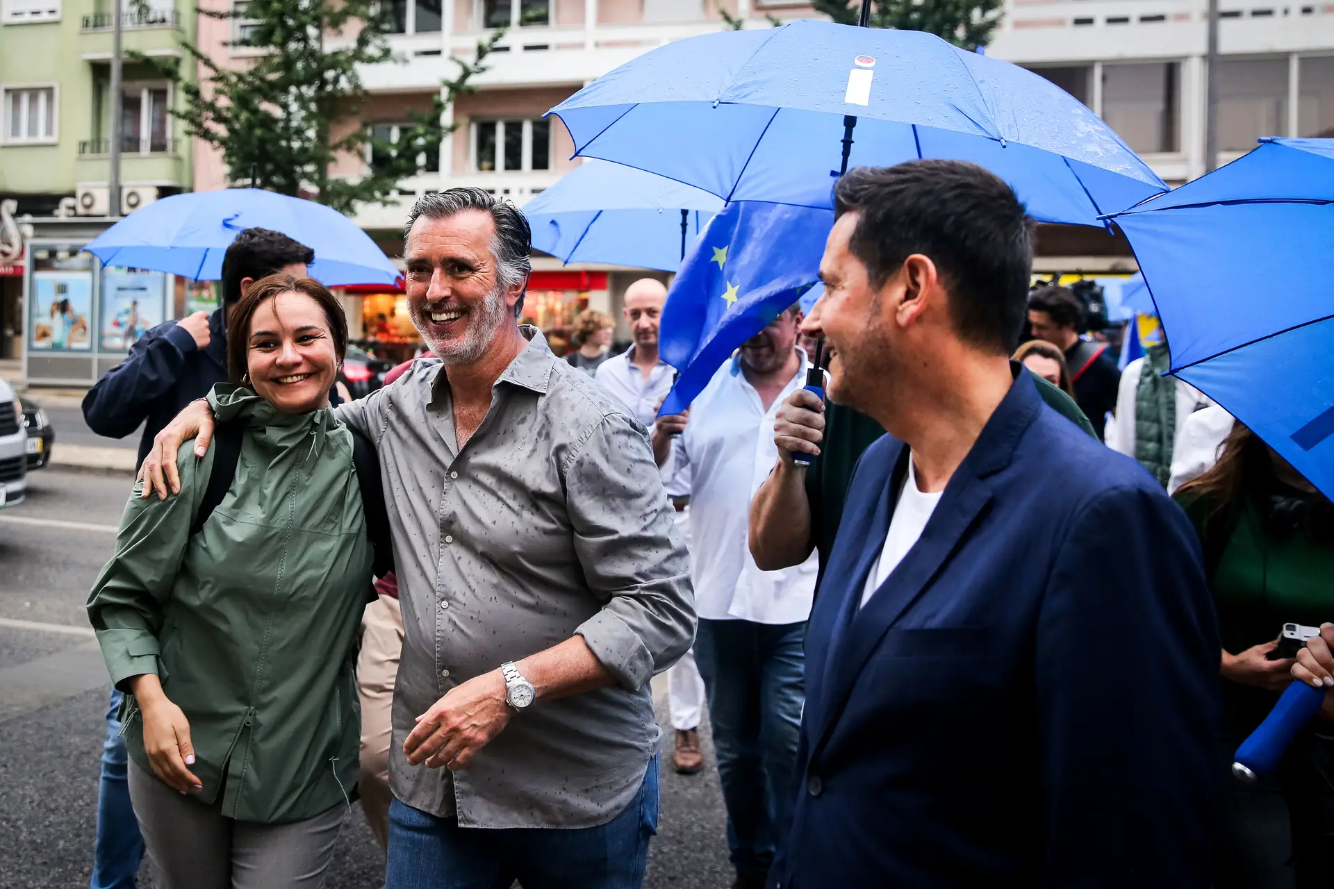Europeias 2024 - João Cotrim de Figueiredo, cabeça de lista da Iniciativa Liberal, numa arruada em Lisboa.