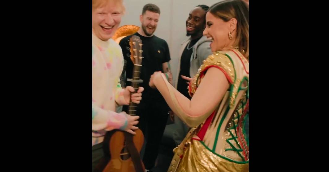 Ed Sheeran invadiu o camarim de Nelly Furtado no festival do Euro 2024, em Munique