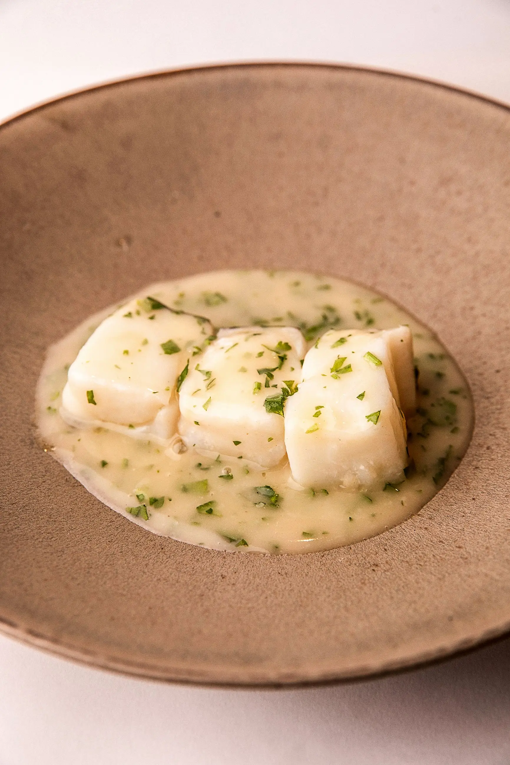 Receitas. Bacalhau em tons de verde