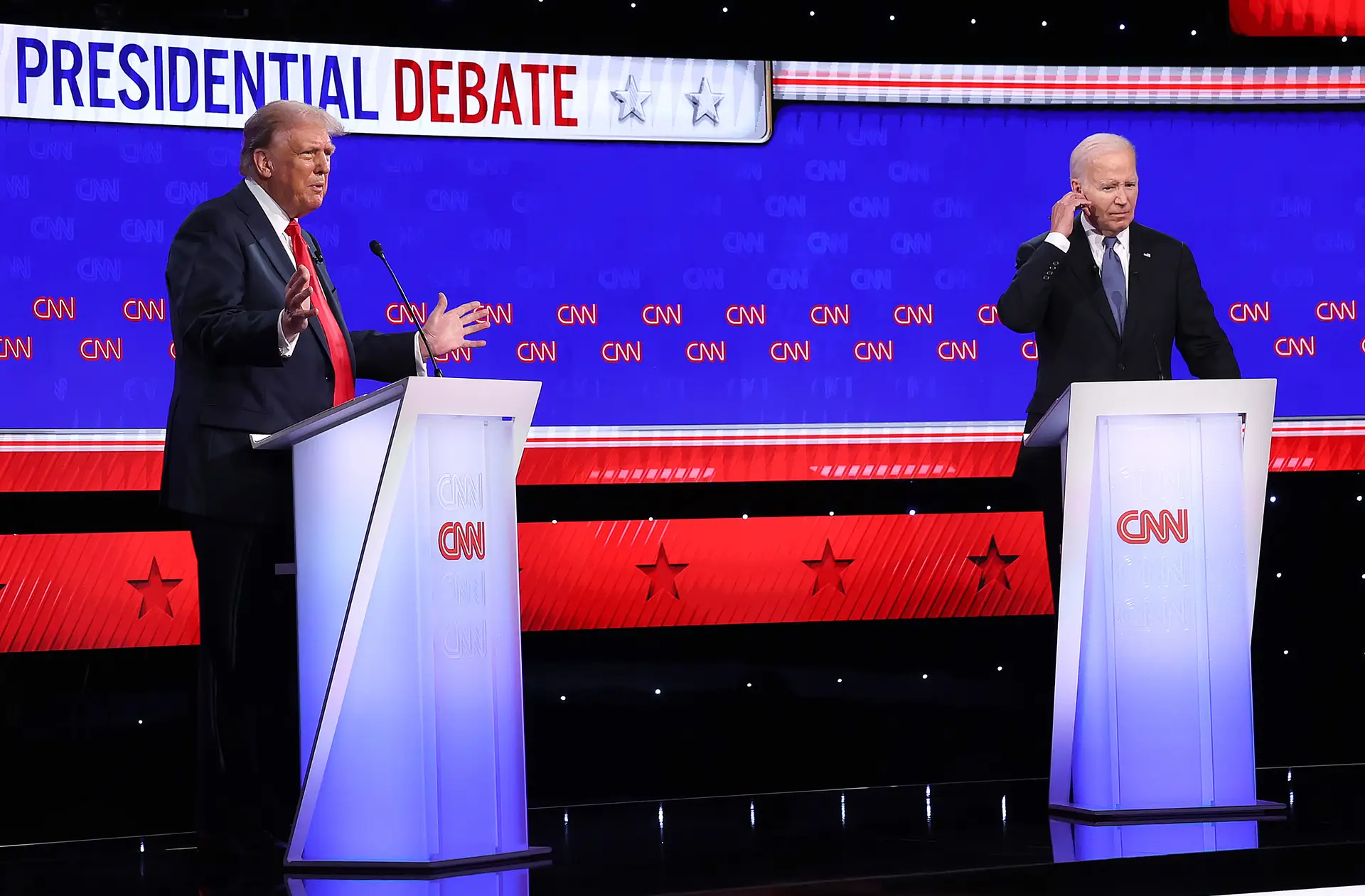 Trump “venceu” o debate face a um Biden frágil e provocou “pânico no Partido Democrata”
