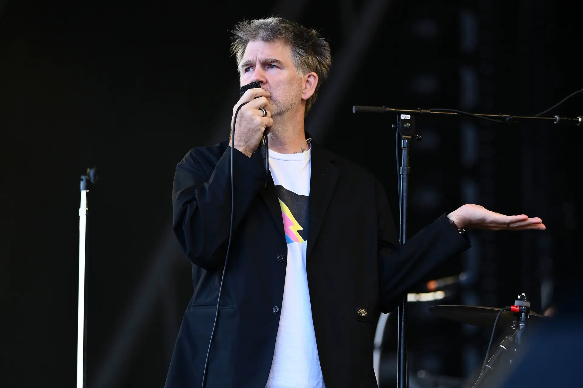 James Murphy, dos LCD Soundsystem, no festival de Glastonbury, 28 de junho de 2024