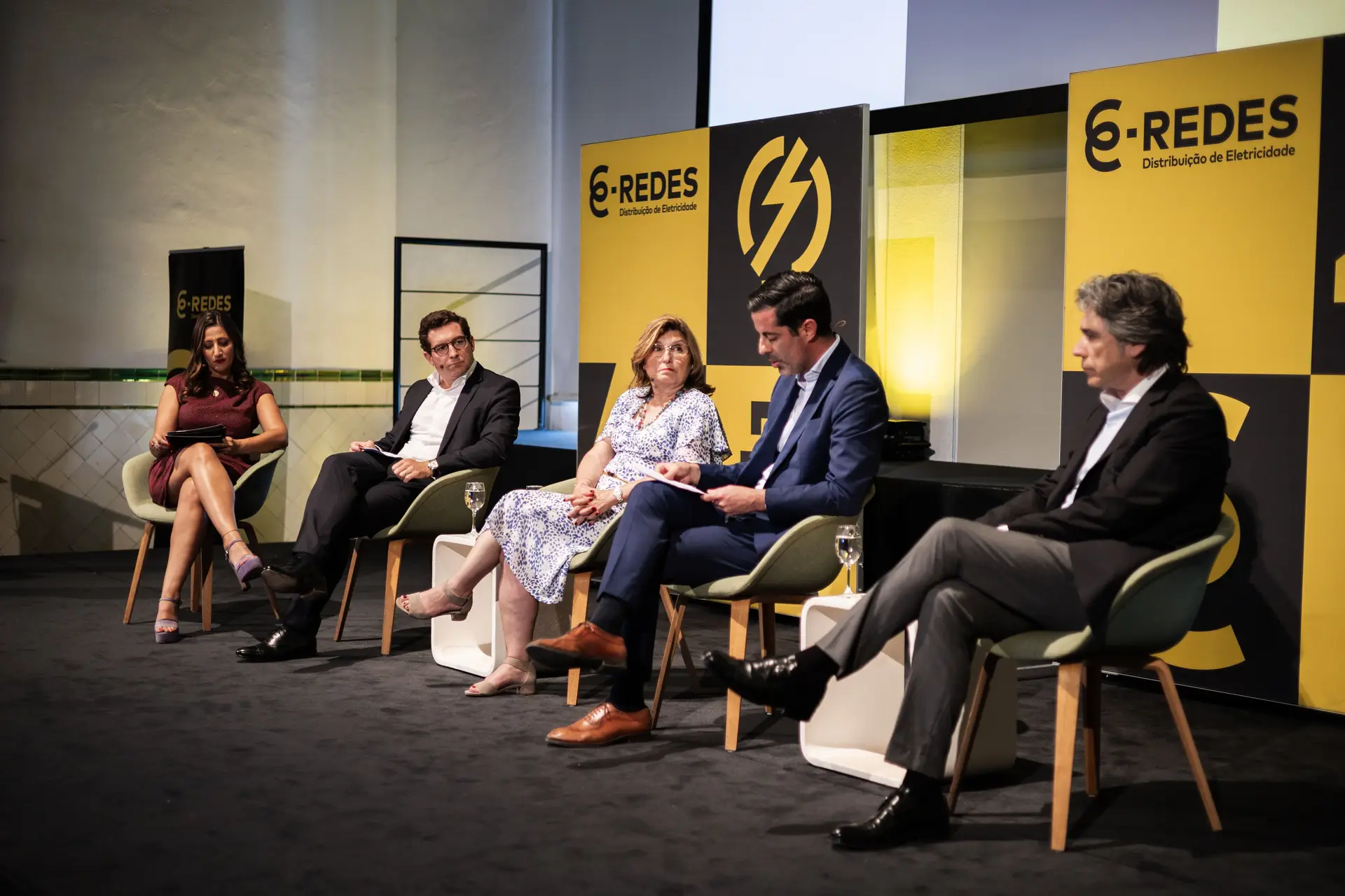 João Brito Martins, Edmea Adell, Jerónimo Cunha e Gonçalo Sampaio foram os oradores do painel de debate da conferência desta tarde no Museu da Eletricidade, em Lisboa