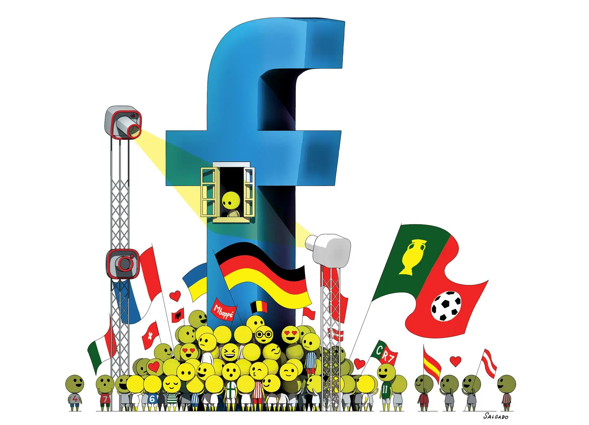 Nas redes sociais, Cristiano Ronaldo é maior que quase todos os países. Os números da popularidade no Euro 2024
