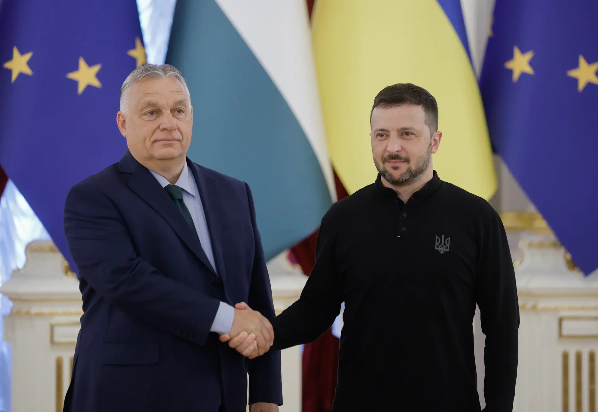 Zelensky recebeu Viktor Orbán em Kiev