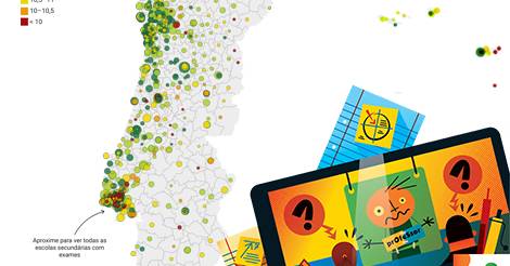 Rankings das escolas: veja o mapa interativo de todas as escolas secundárias