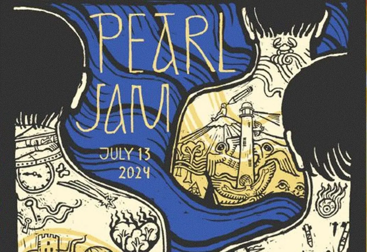 NOS Alive: Pearl Jam mostram t-shirt com os corvos de Lisboa e poster ...