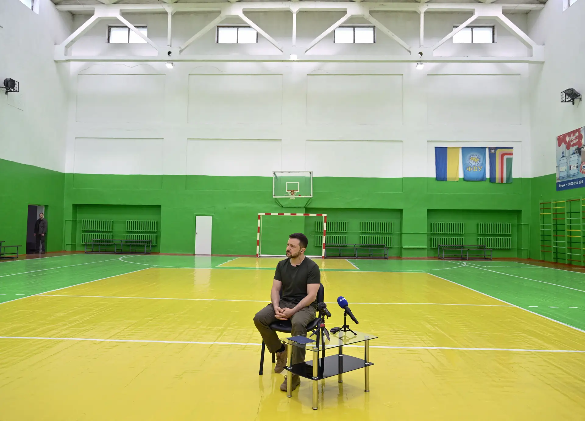 Volodymyr Zelensky em entrevista à AFP em Rivne
