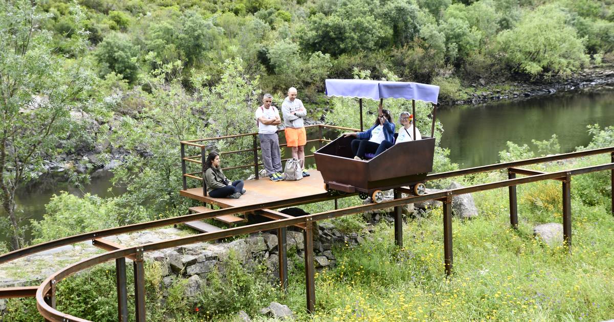 Carril para pedalar é novidade neste trilho de Nisa com baloiços lilases, miradouro transparente e ponte suspensa