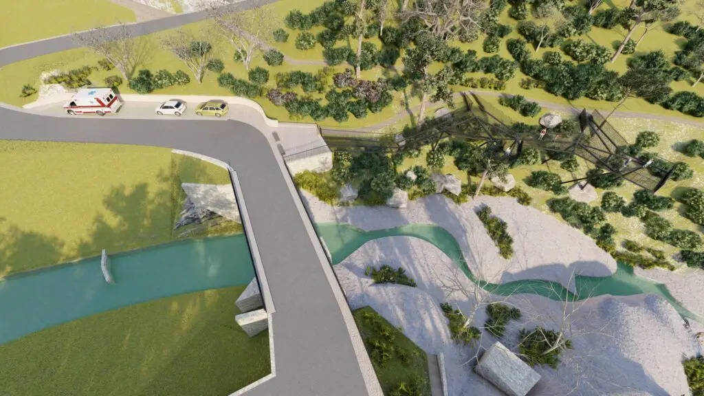 Imagens 3D do plano de Ordenamento da Visitação na Cascata das Barjas