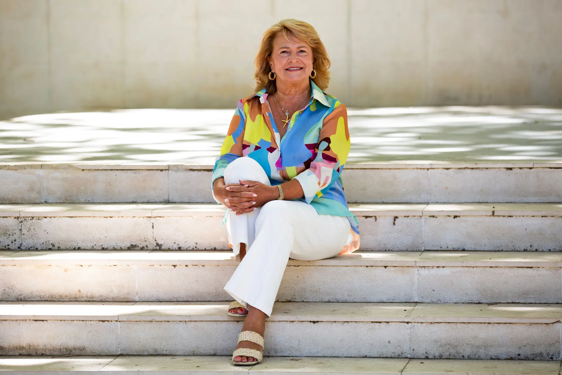Maria das Dores Meira, antiga autarca da CDU e atual candidata independente a Câmara Municipal de Setúbal nas Autarquicas de 2025. Foto Ana Baião