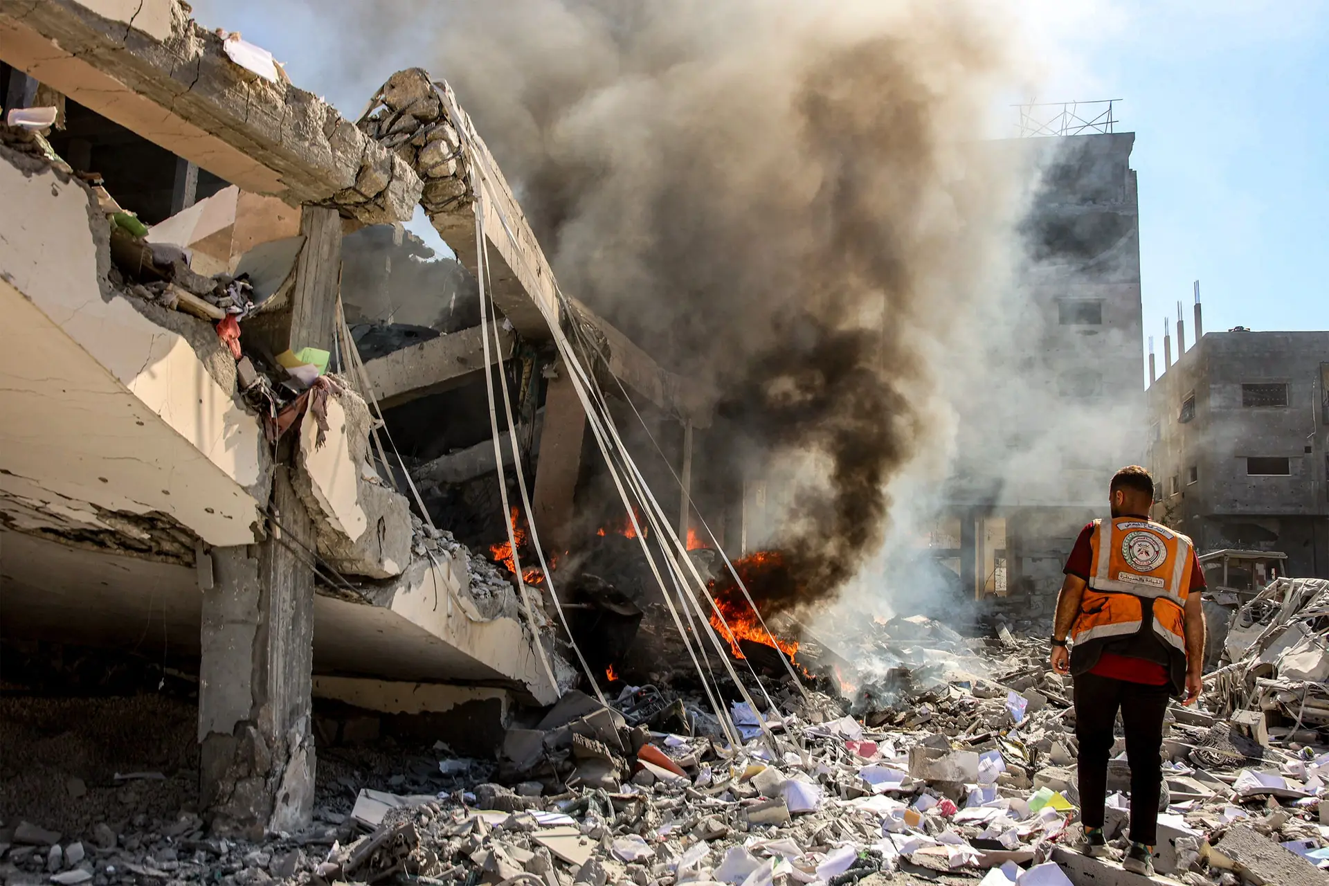 Bombardeamentos israelitas no norte da cidade de Gaza