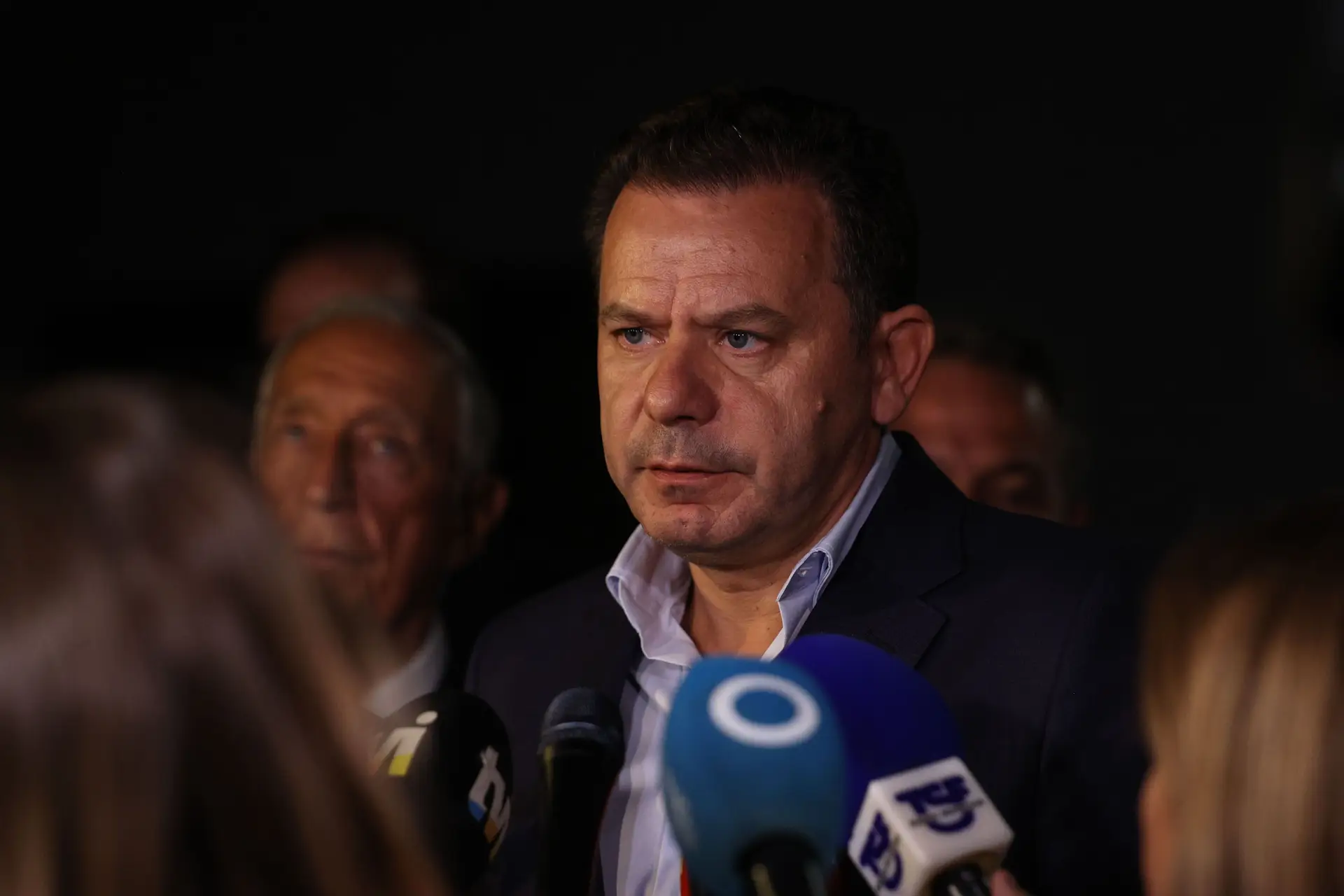 O primeiro-ministro durante a conferência de imprensa sobre o ponto de situação dos incêndios em Portugal 