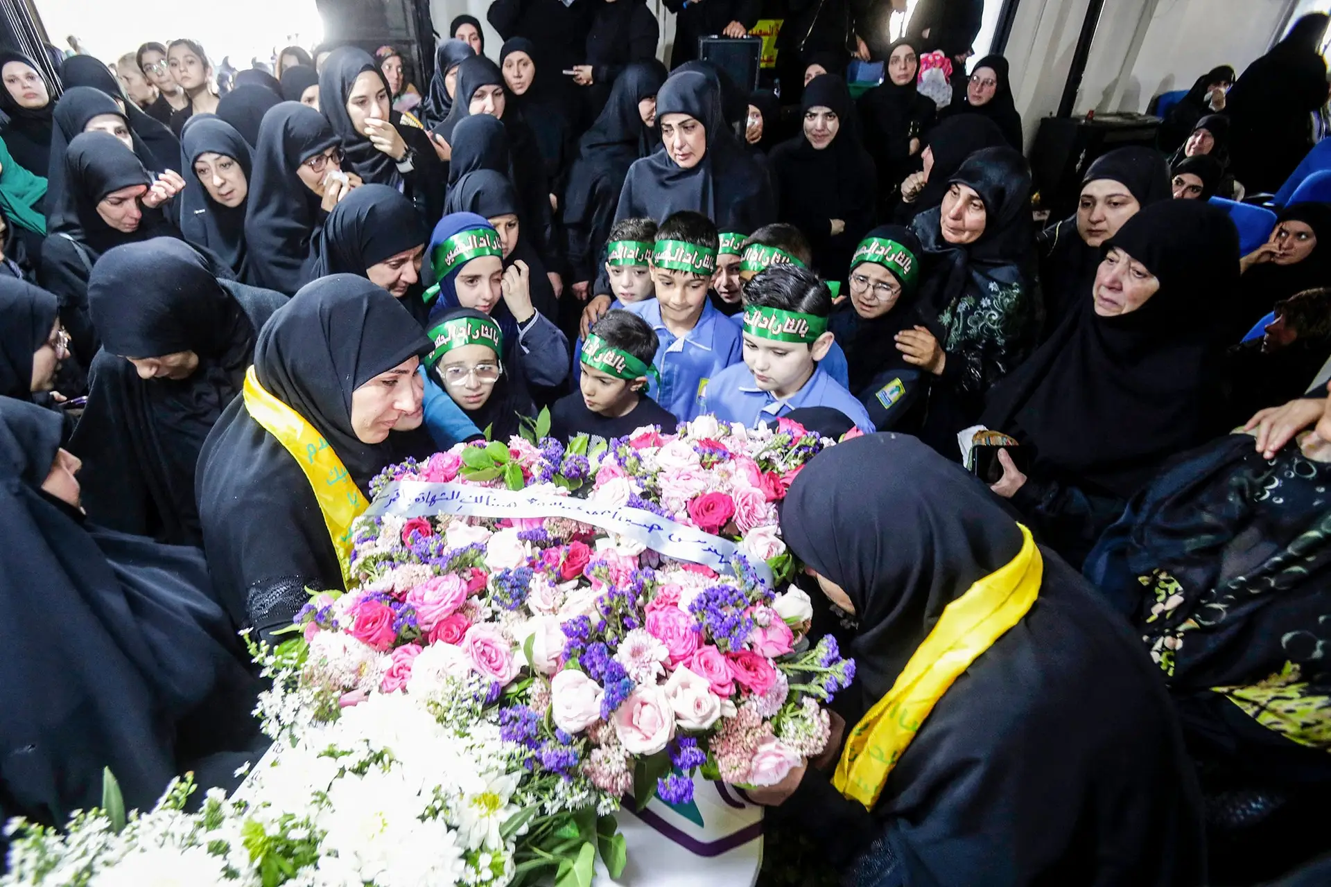 Funeral de Fatima Abdallah, de 10 anos, vítima da onda de explosões no vale de Bekaa, no Líbano