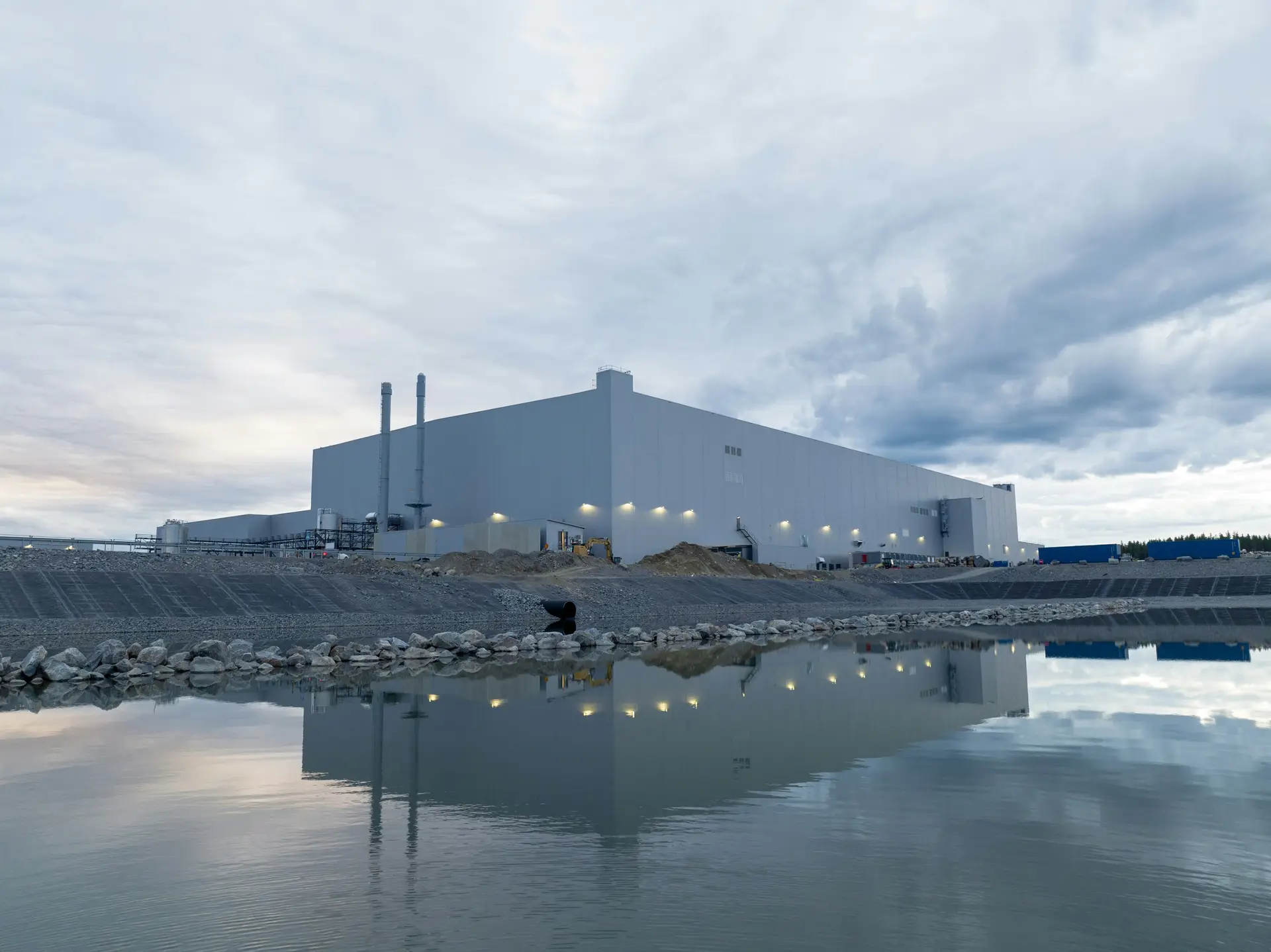 Uma das unidades industriais da Northvolt na Suécia.