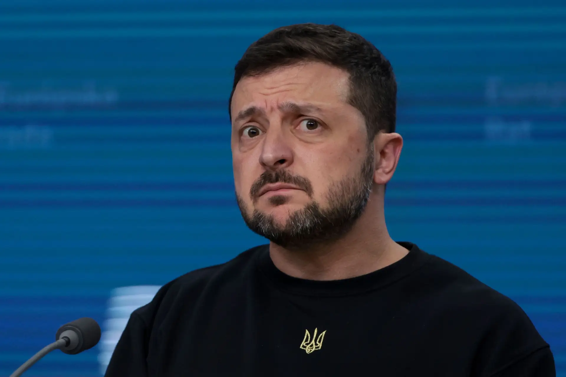 Volodymyr Zelensky, em Bruxelas