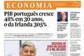 PIB português cresce 48% em 30 anos, o da Irlanda 305%