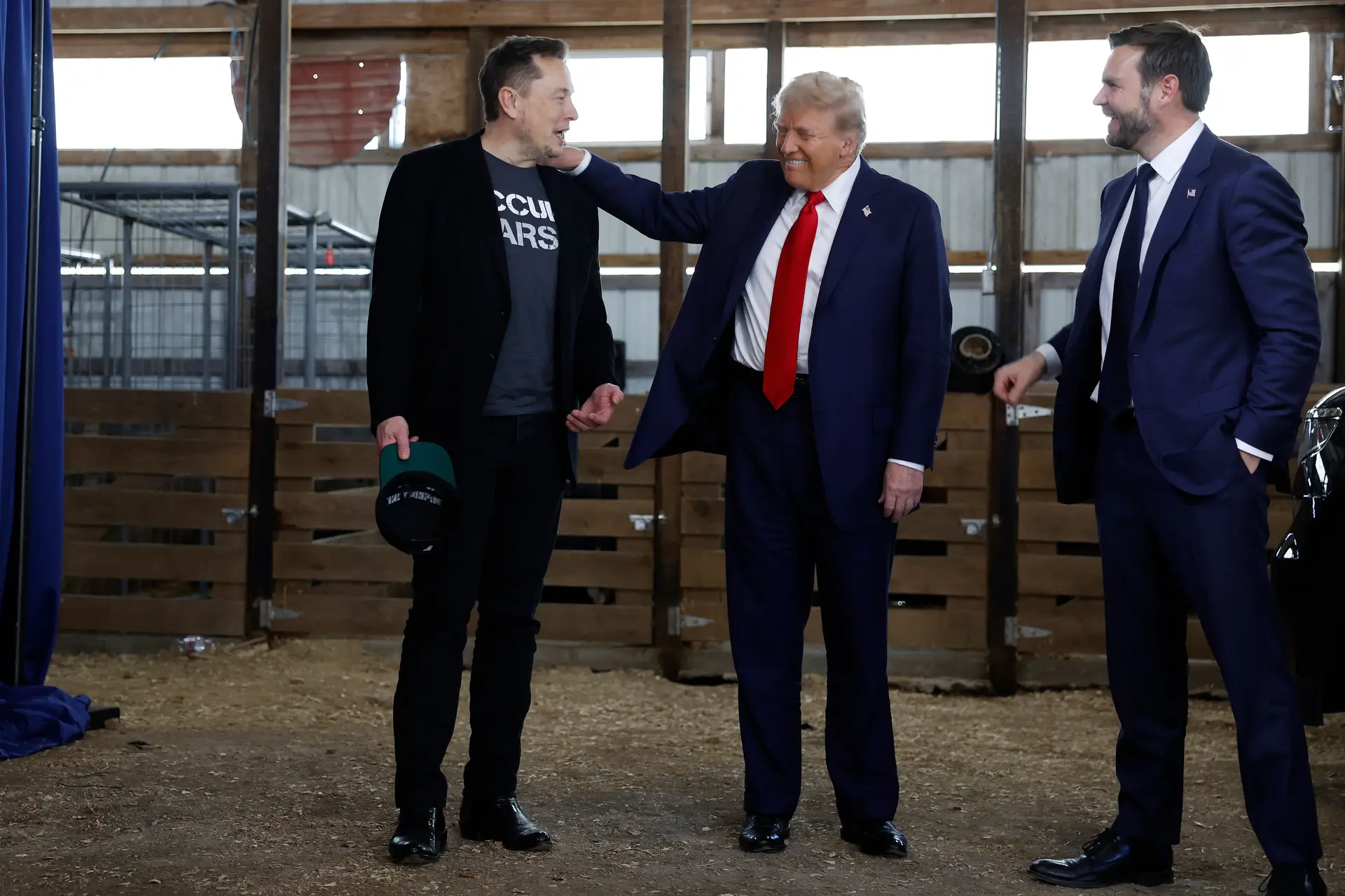 Elon Musk, Donald J. Trump e JD Vance