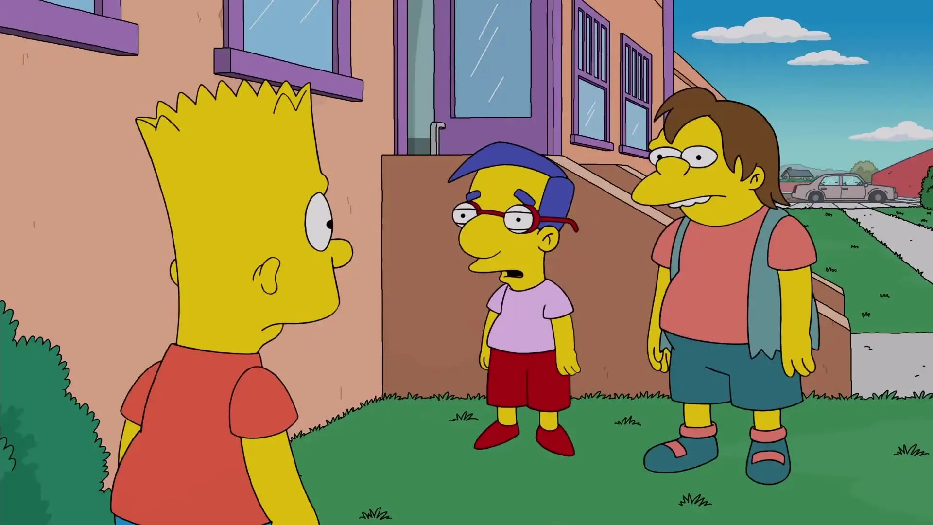 Bart, Milhouse, Nelson Muntz
