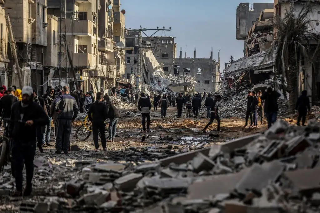 Destruição total, numa zona da cidade de Gaza