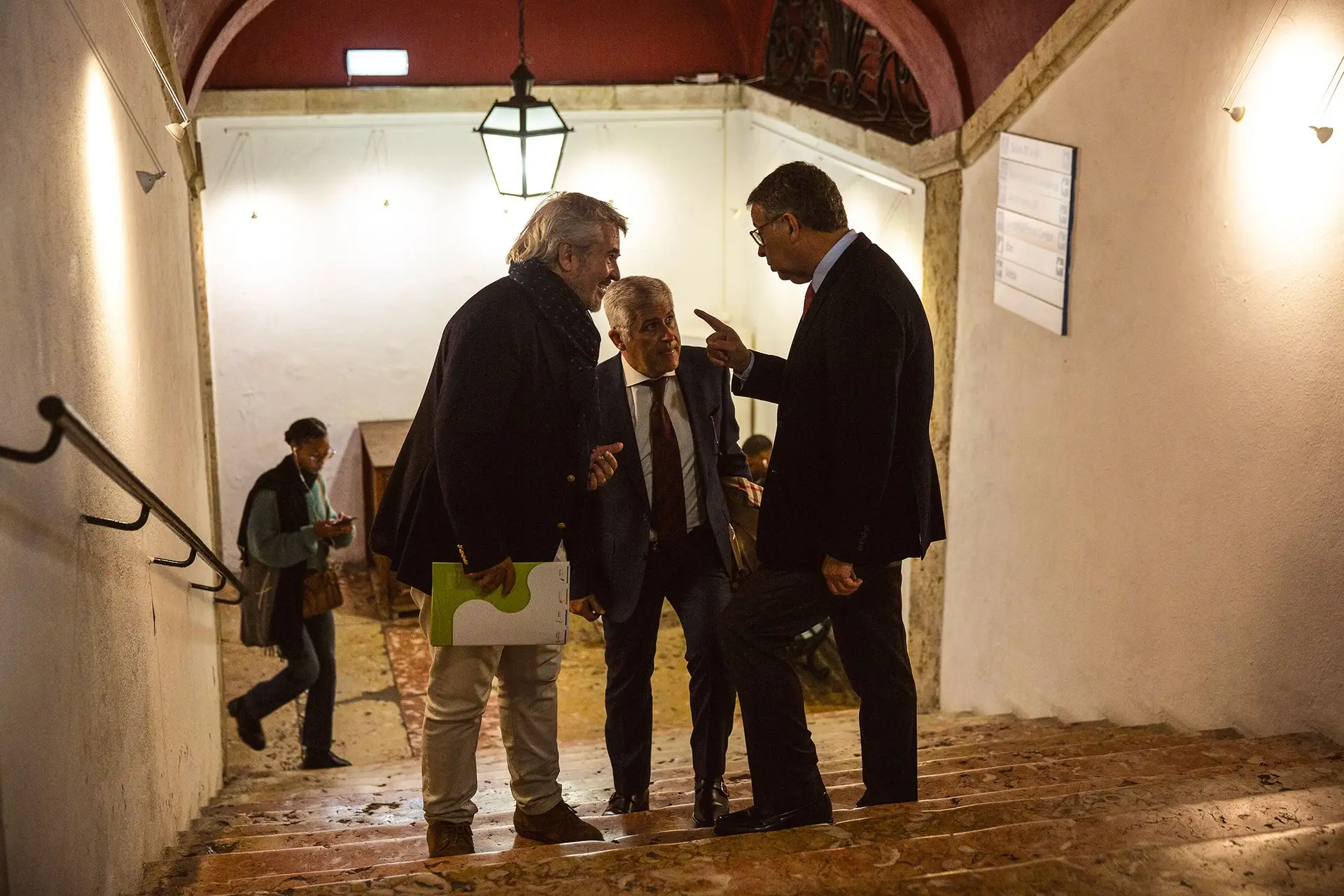 António José Seguro com Álvaro Beleza (à esq.) e Severiano Teixeira (ao centro), esta semana, numa iniciativa universitária
