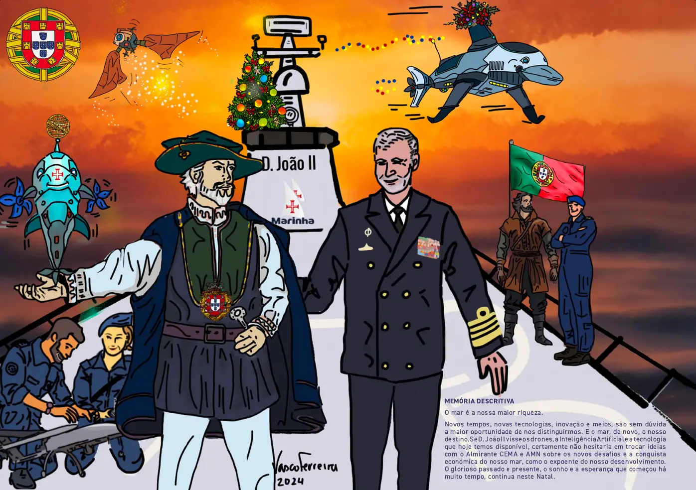 Gouveia e Melo ao lado de D. João II, auto-elogio de fim de mandato: Revista da Marinha vista como "pré-campanha" do Almirante a Belém