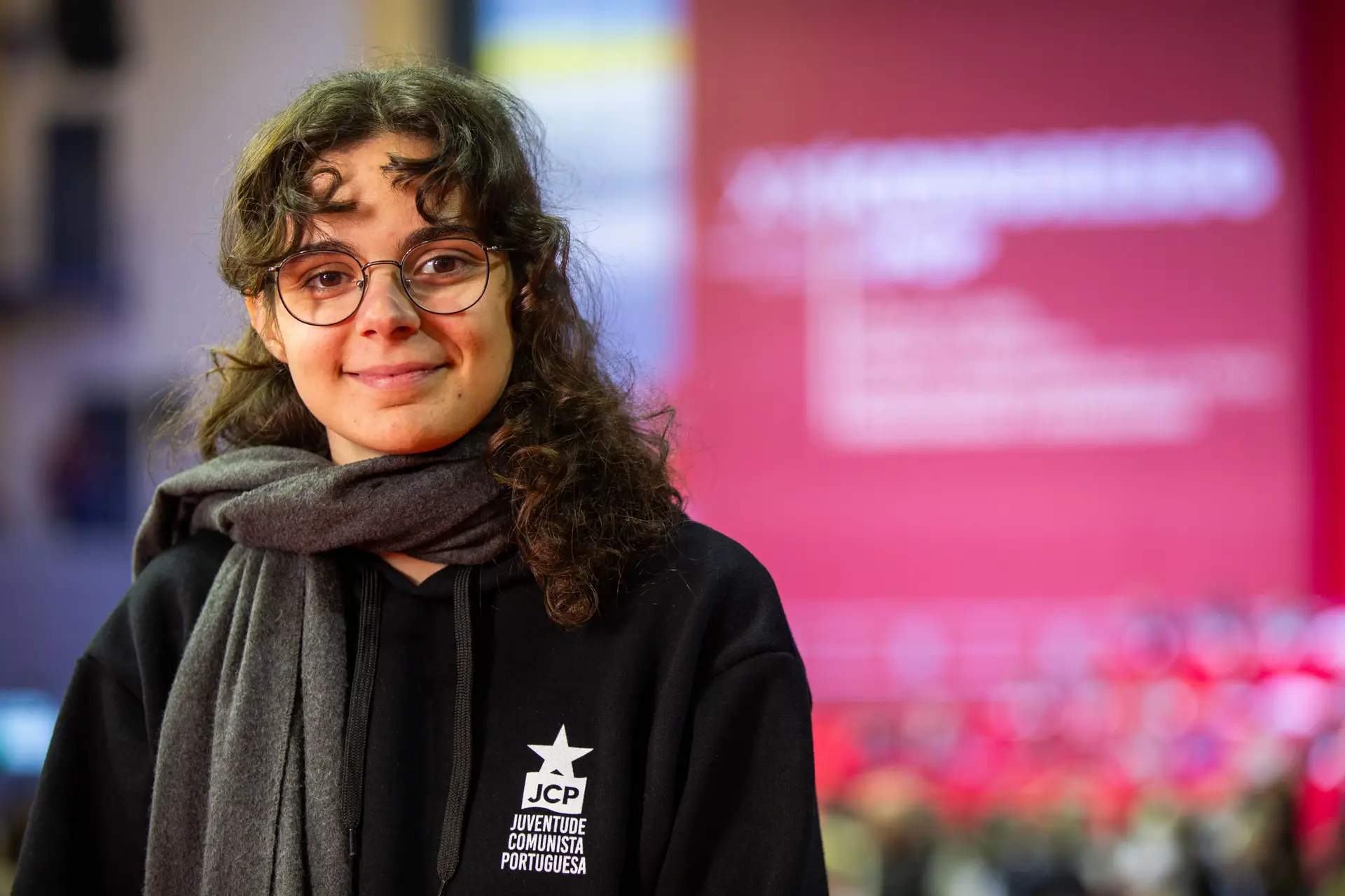 Inês Guerreiro, direção nacional da JCP e mais jovem membro do Comité Central do PCP.