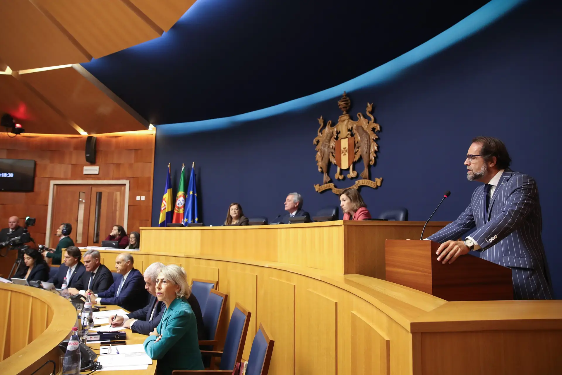Miguel Albuquerque na sessão de votação da moção de censura