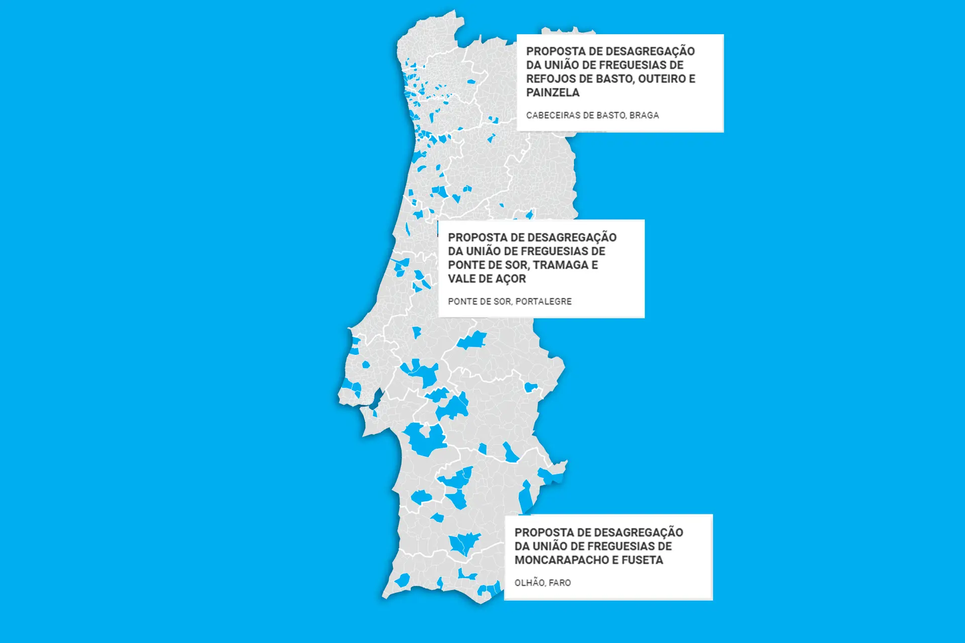 Adeus, União de Queluz e Belas, Matosinhos e Leça da Palmeira: vem aí a separação de freguesias (saiba quantas e onde vai acontecer)