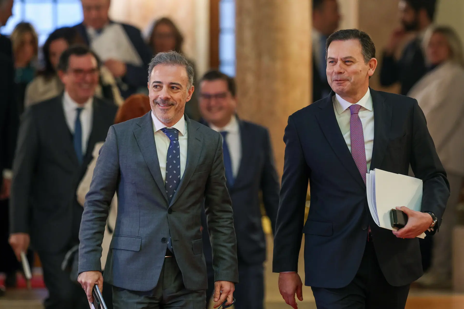 Luís Montenegro com Pedro Duarte, ex-ministro dos Assuntos Parlamentares, agora candidato ao Porto 