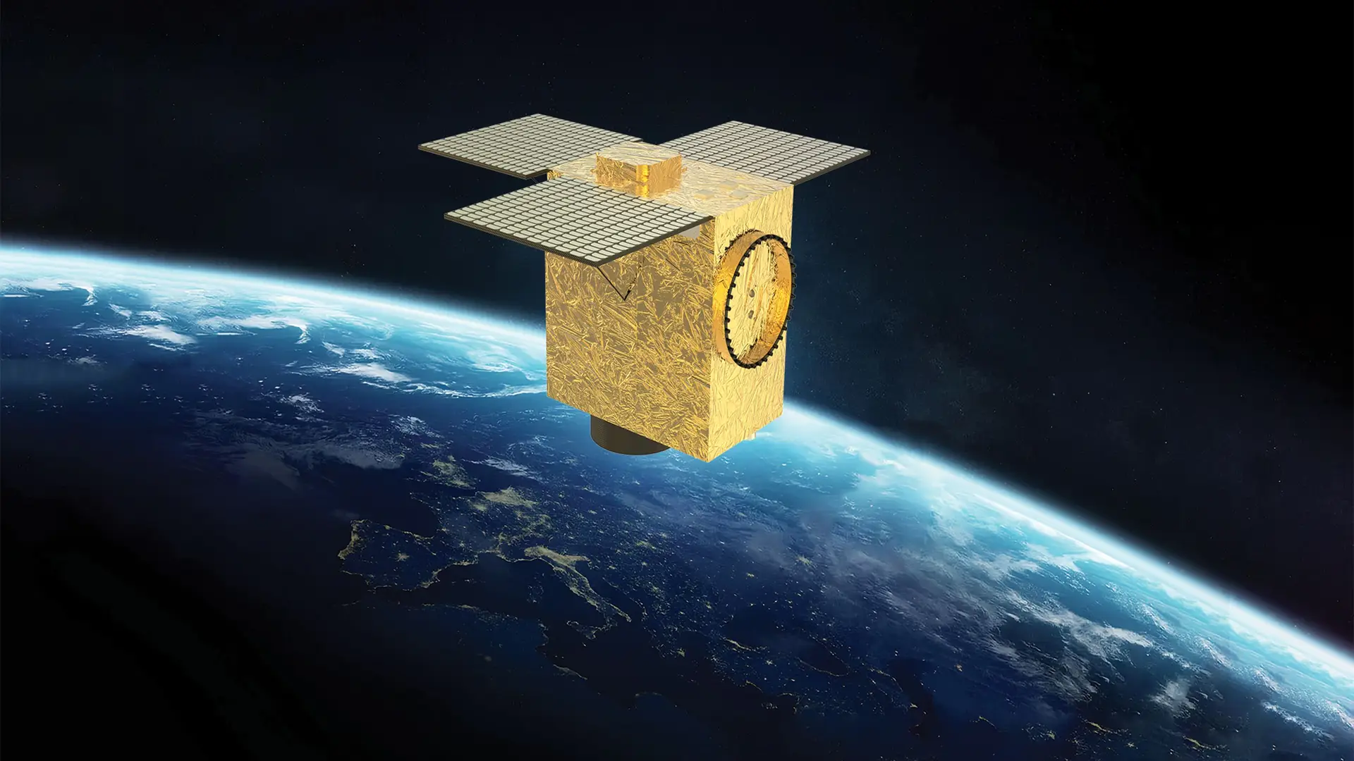Ilustração de um dos satélites da Constelação do Atlântico que já estão a ser trabalhados na empresa N3O