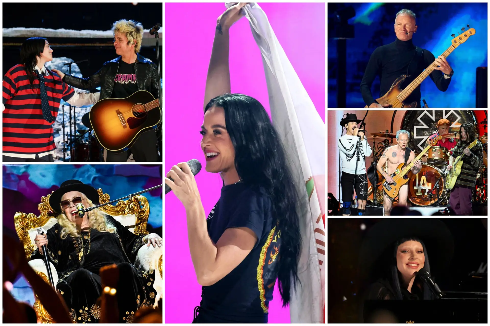 Green Day e Billie Eilish, Katy Perry, Sting, Red Hot Chili Peppers, Lady Gaga e Joni Mitchell no FireAid
