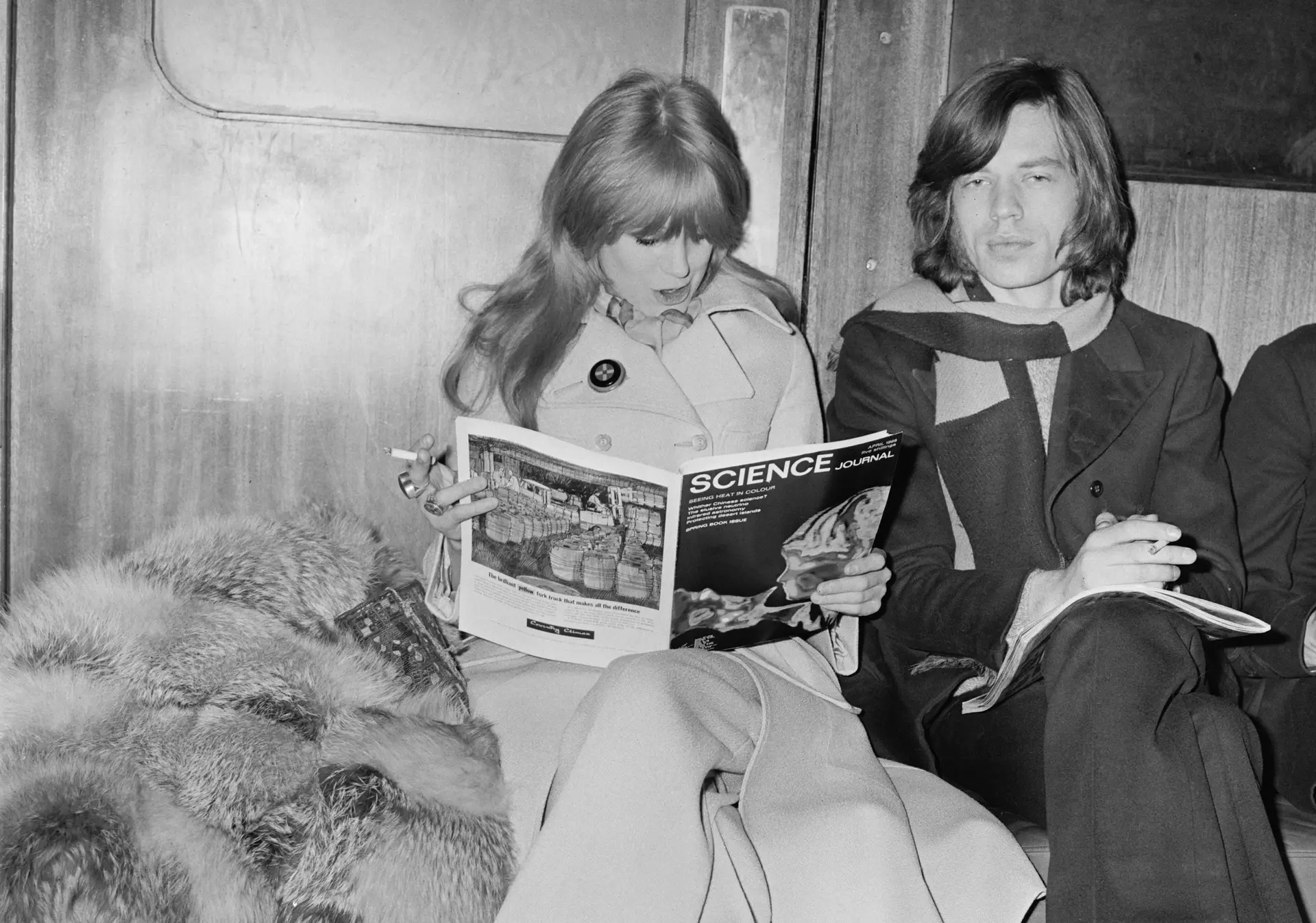 Marianne Faithfull e Mick Jagger em 1968